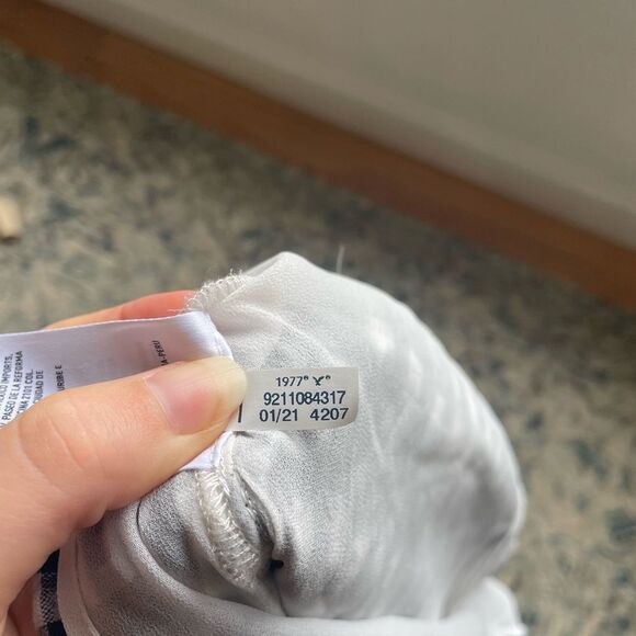 American Eagle  Womens gingham navy mini skirt size zipper fully lined medium - Picture 7 of 10